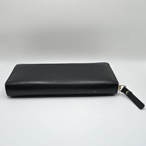 Kate Spade New York Black Pebbled Leather Large Continental Zip Around Wallet - Picture 3 of 7